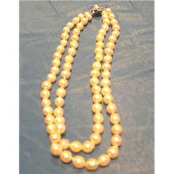 APPROX. 8-1/2" DOUBLE STRAND PEARL NECKLACE