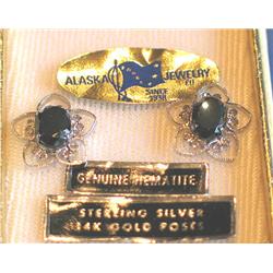 PAIR OF EARRINGS (HEMATITE)