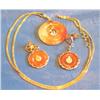 Image 1 : LOT, APPROX. 16" NECKLACE W/PENDANT & EARRING