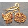 Image 1 : LOT, PINS W/STONES (QTY 3)