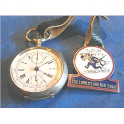 RAILROAD POCKET WATCH W/LONG ISLAND RAILROAD