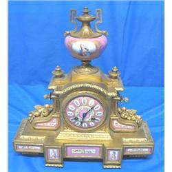 MANTEL CLOCK, HAND PAINTED