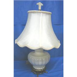 25" HAND PAINTED PORCELAIN TABLE LAMP