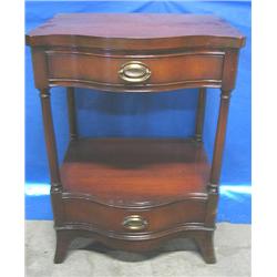 28"HX20" 2-DRAWER SERPENTINE MAHOGANY NIGHT S