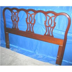 43-1/2"HX61"W DOUBLE MAHOGANY HEADBOARD W/MET