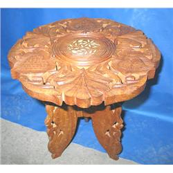 12-1/2"W HAND CARVED WOOD STAND (MADE IN INDI