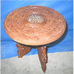 12-1/2"W HAND CARVED WOOD STAND (MADE IN INDI