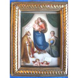 PAINTING ON PORCELAIN SIGNED "WAGNER", GERMAN