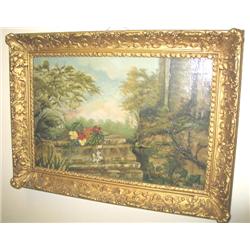 FRANCIS POWELL 19"X26" STEP SCENE PAINTING ON