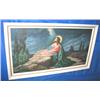 Image 1 : 33"X19" CHRIST KNEELING FRAMED PRINT