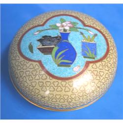 CLOISONNE DISH W/LID