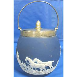 TUNSTALL 5-1/2" "FOX HUNTING SCENE" POT W/MET