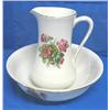 Image 1 : HAND PAINTED BOWL & PITCHER SET