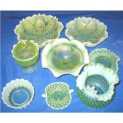 LOT, CARNIVALWARE (7-YELLOW, 1-GREEN) 8-PC