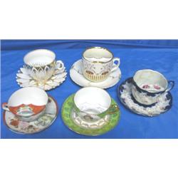 LOT, TEACUP COLLECTION W/ SAUCERS (5)
