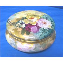 LIMOGES, FRANCE DISH W/LID, NOTE ATTACHED: "H