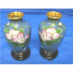 LOT, (2) CLOISSONE URNS (5"H) W/BASES