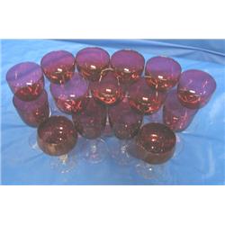 LOT, WINE GLASSES (15 PC)