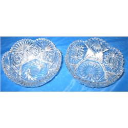LOT, CRYSTAL BOWLS, 8" (2)