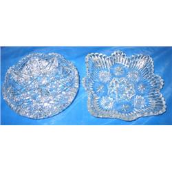 LOT, CRYSTAL CANDY DISHES (2)