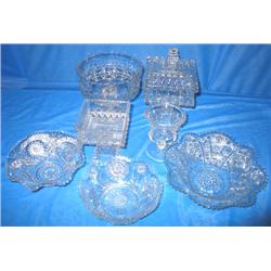 LOT, GLASS BOWLS & JARS (7 PC)