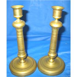PAIR OF BRASS CANDLE HOLDERS