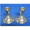 Image 1 : PAIR OF STERLING SILVER CANDLE HOLDERS