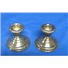 Image 1 : PAIR OF STERLING SILVER CANDLE HOLDERS