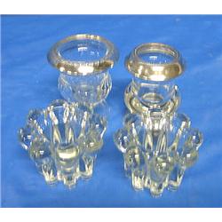 LOT, CANDLE HOLDERS (4)