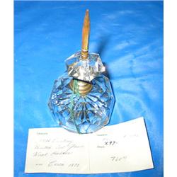 19TH CENTURY DUTCH CUT GLASS WOOL HOLDER (CIR