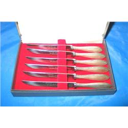 SHEFFIELD 6-PC KNIFE SET, STERLING HANDLE W/S