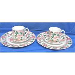 LOT, CHOCOLATE SET W/(4) SAUCERS & (2) CUPS (