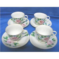 LOT, TEACUP COLLECTION (4) CUPS & SAUCERS