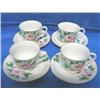 Image 1 : LOT, TEACUP COLLECTION (4) CUPS & SAUCERS