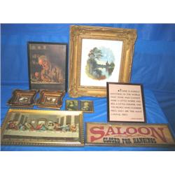 LOT, ARTWORK & SIGNS (9 PC)