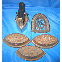 ENTERPRISE IRON W/IRON HANDLE, BASE & (3) ASB