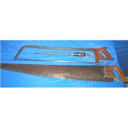 LOT, HAND SAWS & SHARPENING TOOL: 24" HACK SA