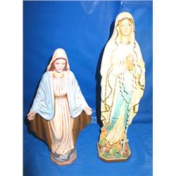 LOT, STATUES OF MARY (2)