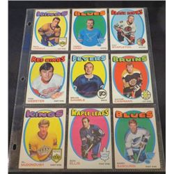 1971-72 Topps & OPC lot Of 9 Hockey Cards
