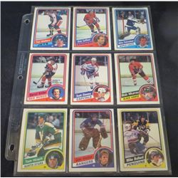 1984-85 Topps & OPC Hockey Lot Of 9 Cards