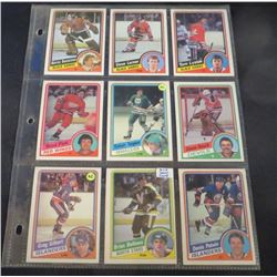 1984-85 Topps & OPC Hockey Lot Of 9 Cards