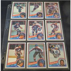 1984-85 OPC Hockey Lot Of 9 Jets Cards