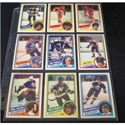 1984-85 OPC Hockey Lot Of 9 Various Cards