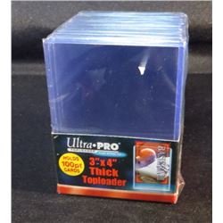 Ultra Pro 3"x4" Thick Toploaders 100pt Pack Of 25