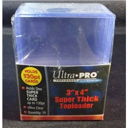 Ultra Pro 3"x4" Super Thick Toploaders 130pt Pack