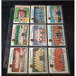 1975-76 OPC Hockey Lot Of 9 Various Cards
