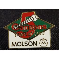 Cannons 5 Years Of Fun Molson Pin
