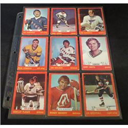 1973-74 O-Pee-Chee Lot Of 9 Various Cards