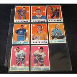 1970-71 Topps & OPC Lot Of 8 Cards