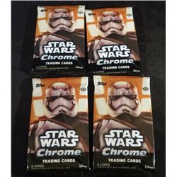 Lot Of 4 Sealed 2015 Star Wars Chrome Trading Card